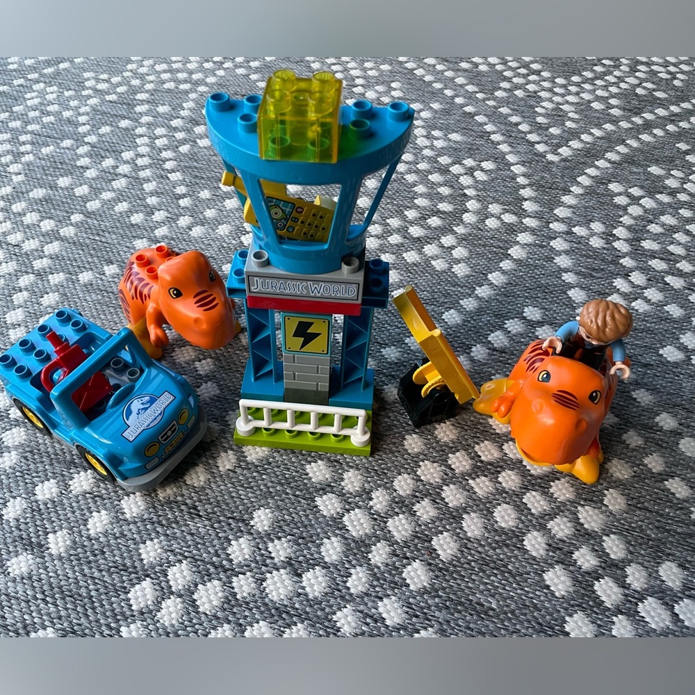 LEGO DUPLO Jurassic World T Rex Tower Dinosaur Kids toy car boys Christmas toys